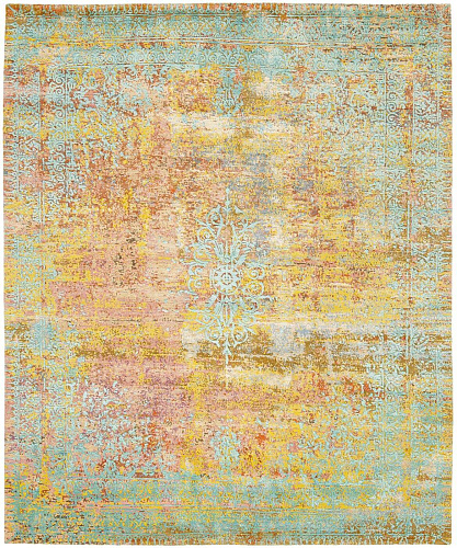 Ferrara Artwork Special Rocked roze aqua vloerkleed