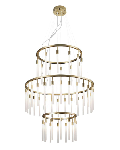 Lustre anneau en verre dépoli