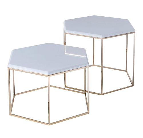 Lot de 2 tables d'appoint