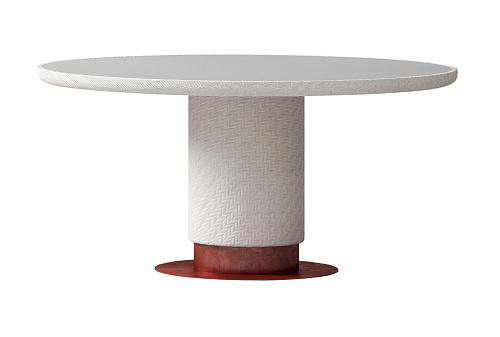 Wit en rood ronde eettafel