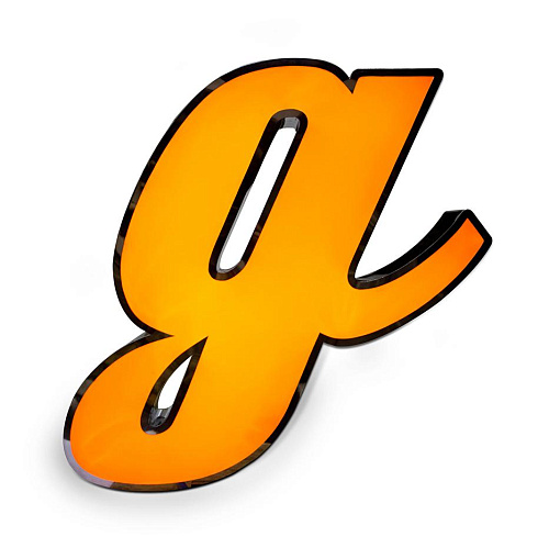 Glowing letter G