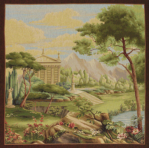 Tapisserie murale Vue panoramique sur un jardin