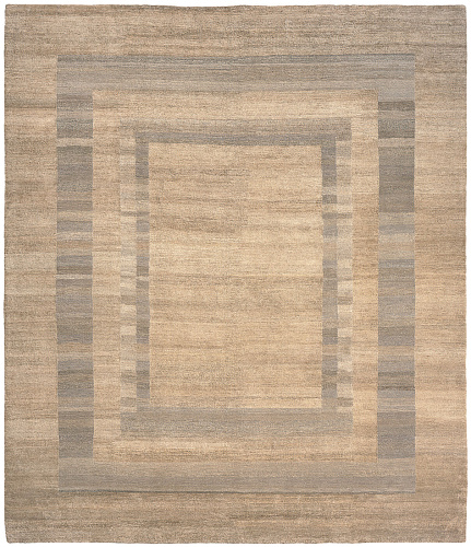 Tapis Mauro bordure triple gris