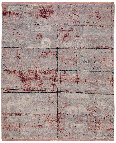 Billboard 2 paars vloerkleed