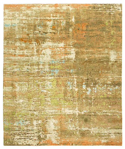 Artwork 18 veelkleurig groen vloerkleed
