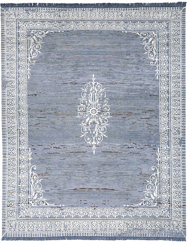 Tapis Ravenna Radi Little Rocked bleu blanc