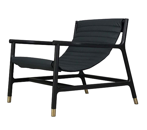 Fauteuil lounge noir Joyce