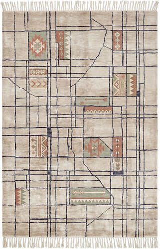 Tapis Linen Grid Warm