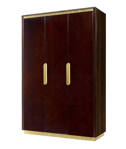 Armoire 3 portes en bois foncé