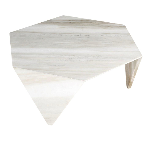 Ruche wit marmeren salontafel
