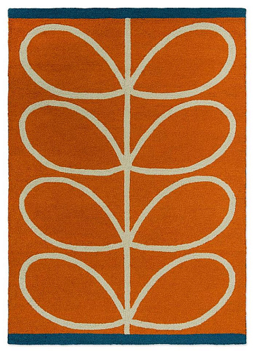 Linear Stem oranje outdoor vloerkleed