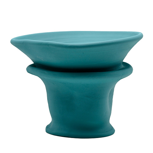 Turquoise handgemaakte vaas