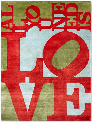 All You need is Love luxe handgeknoopt vloerkleed