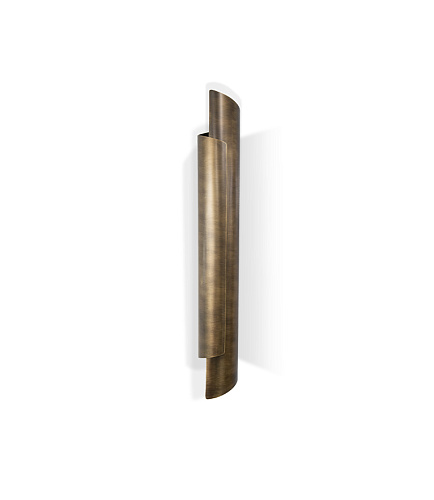 Verouderd messing wandlamp