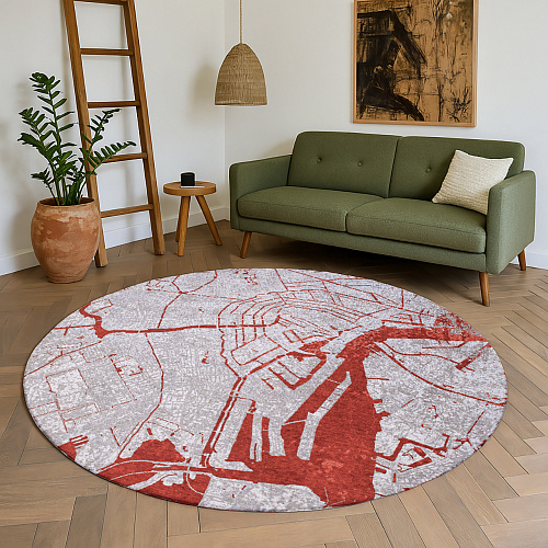Space Trip rond vloerkleed