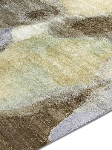Olive handgemaakt luxe vloerkleed