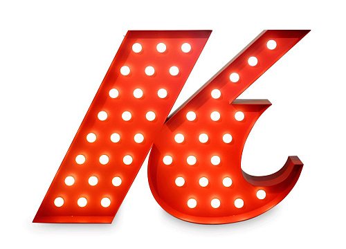 Kinetic letter K
