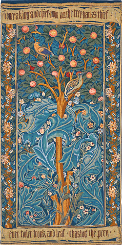 Tapisserie murale Le pic, avec parchemin, William Morris