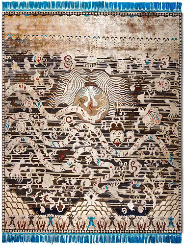 Tapis noué à la main Dragon