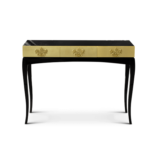 Console dorée de luxe Trinity