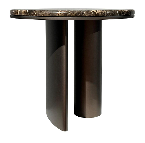 Bon Ton ronde salontafel met donker onderstel