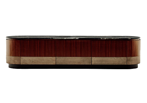 Alma houten tv-dressoir met marmeren blad