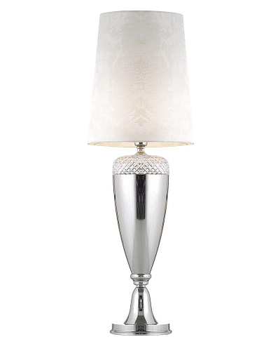 Lampe de table en cristal nickel poli