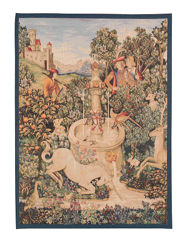 Tapisserie murale Licorne à la fontaine