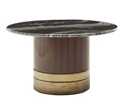 Table d'appoint ronde plateau marbre Alma