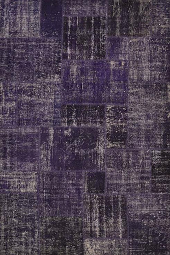 Donkerpaars patchwork vloerkleed