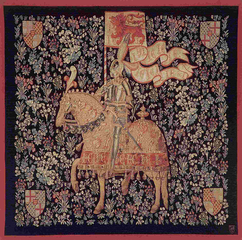 Tapisserie murale carrée Le chevalier