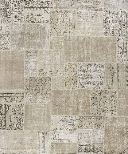 Naturel patchwork vloerkleed