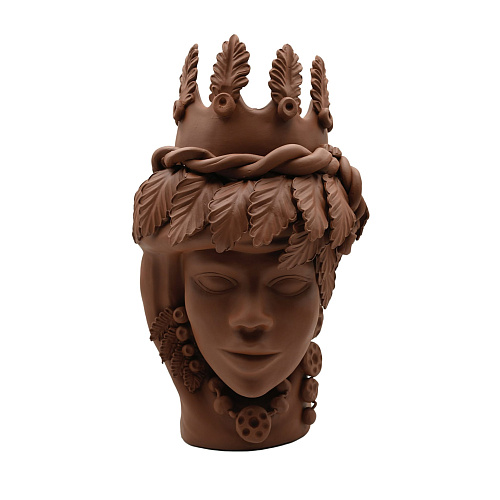 Moorkop bruine sculptuur