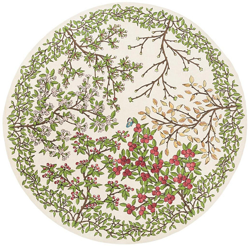Tapis rond design tissé main Trithemis Ardentis Agri