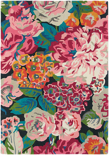 Rose & Peony cerise vloerkleed