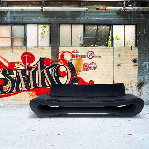 New Lips zwarte bank