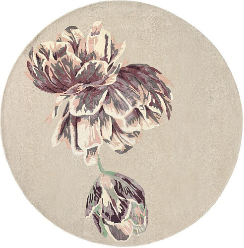 Tranquility beige rond vloerkleed