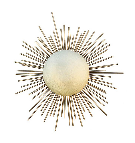 Stralend messing wandlamp