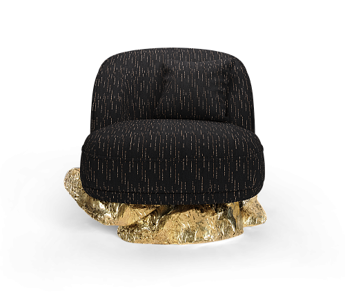 Fauteuil noir Angora