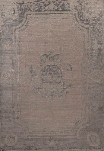 Tapis indien en soie de bambou noué à la main