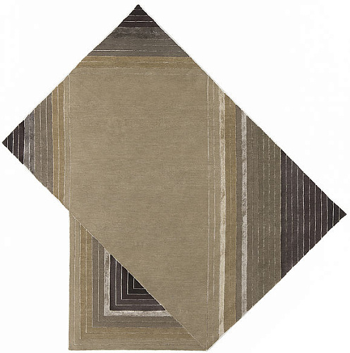 Hand-geknoopt geometrisch wol & viscose vloerkleed