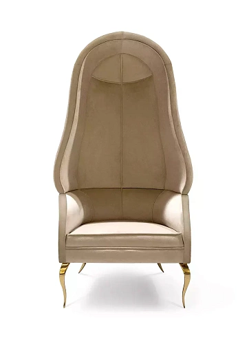Draperie fauteuil avec dossier en tissu