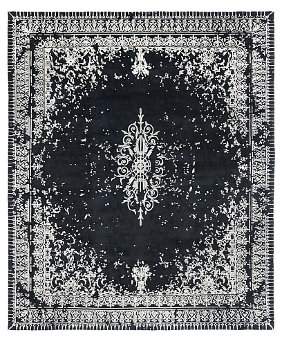Tapis Ferrara Special Rocked noir et blanc