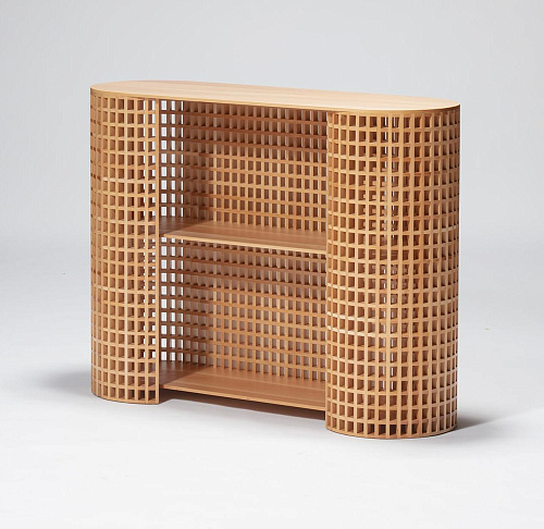 Armoire en bois texturé