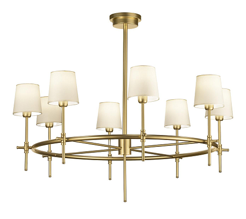 Lustre circulaire finition or antique