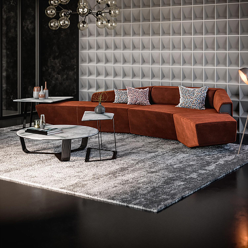 Alpha ovale marmeren salontafel