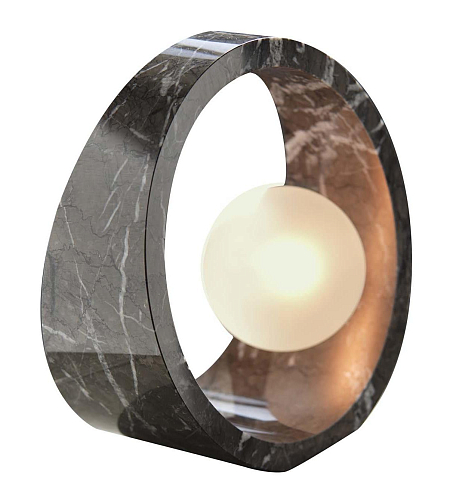 Marble Black Carnico tafellamp met matglazen kap