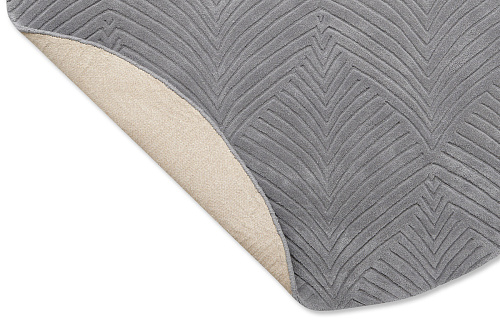 Folia koel grijs rond vloerkleed