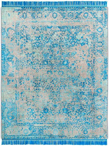 Electric Blue luxe vloerkleed