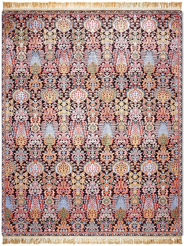 Tapis de luxe noué à la main Isfahan violet